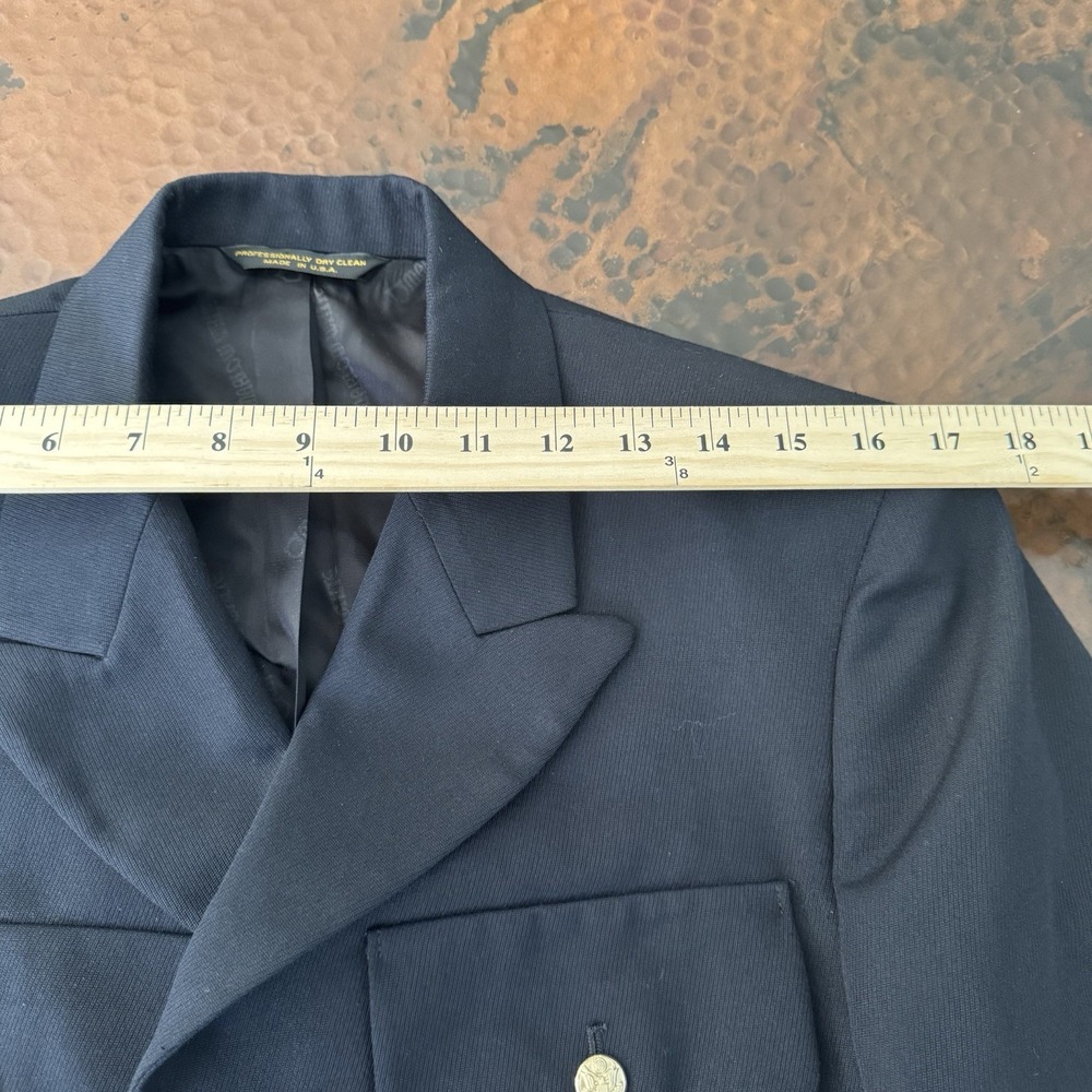 Marlow White Officer ASU Coat Men 38L Blue Army Uniform Dress Jacket Gold Button - Picture 13 of 15